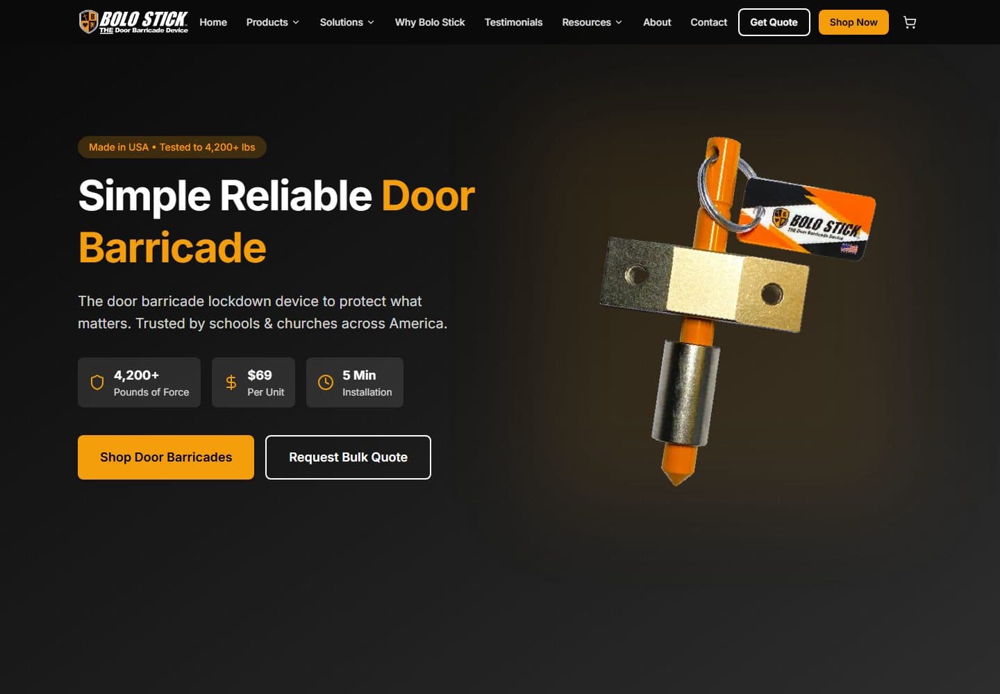 The Bolo Stick storefront on a laptop and a phone