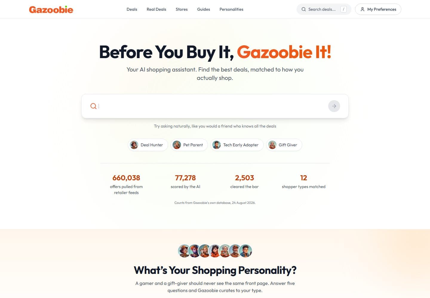 The Gazoobie deal board on a laptop and a phone
